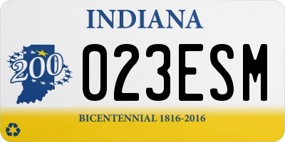 IN license plate 023ESM
