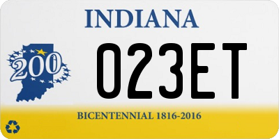 IN license plate 023ET