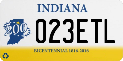 IN license plate 023ETL