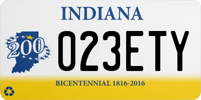 IN license plate 023ETY