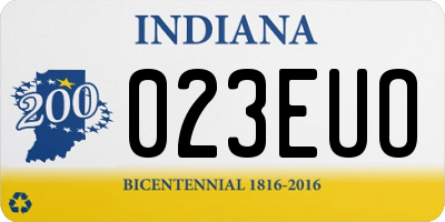 IN license plate 023EUO