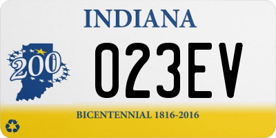 IN license plate 023EV