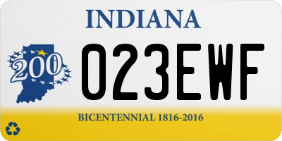 IN license plate 023EWF