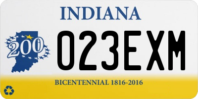 IN license plate 023EXM