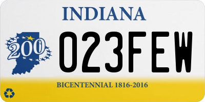 IN license plate 023FEW