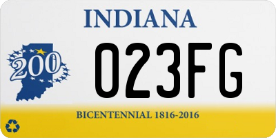 IN license plate 023FG