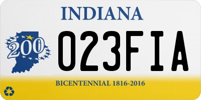 IN license plate 023FIA