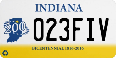 IN license plate 023FIV