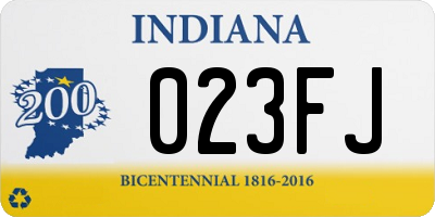 IN license plate 023FJ