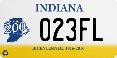 IN license plate 023FL