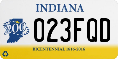IN license plate 023FQD