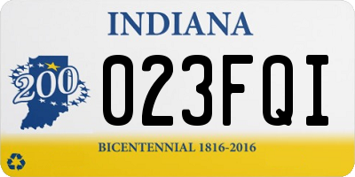 IN license plate 023FQI