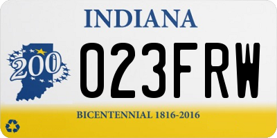 IN license plate 023FRW