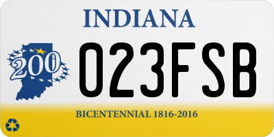IN license plate 023FSB