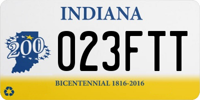 IN license plate 023FTT