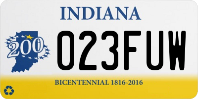 IN license plate 023FUW