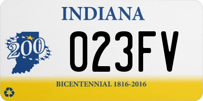 IN license plate 023FV