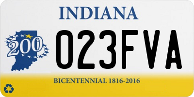 IN license plate 023FVA