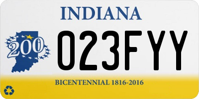 IN license plate 023FYY