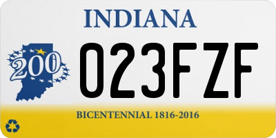 IN license plate 023FZF