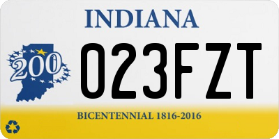 IN license plate 023FZT