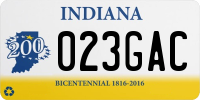 IN license plate 023GAC