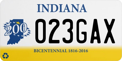IN license plate 023GAX