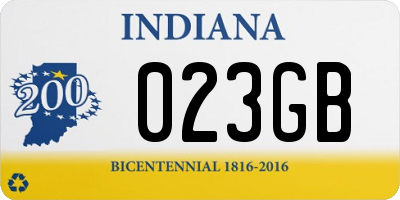 IN license plate 023GB