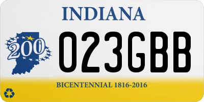 IN license plate 023GBB