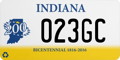 IN license plate 023GC