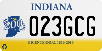 IN license plate 023GCG