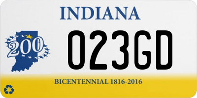 IN license plate 023GD