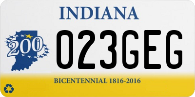 IN license plate 023GEG