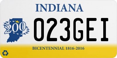 IN license plate 023GEI