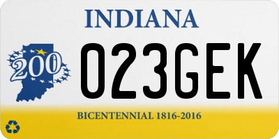 IN license plate 023GEK