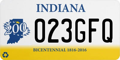 IN license plate 023GFQ