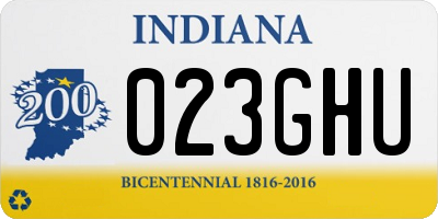 IN license plate 023GHU