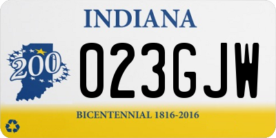 IN license plate 023GJW