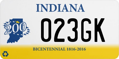 IN license plate 023GK