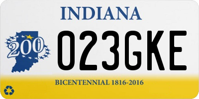 IN license plate 023GKE