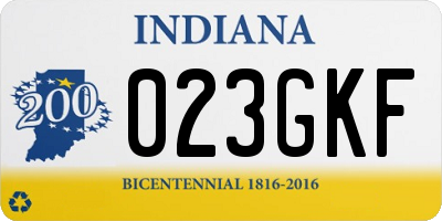 IN license plate 023GKF