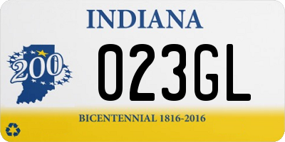 IN license plate 023GL