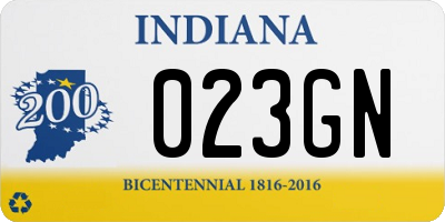 IN license plate 023GN