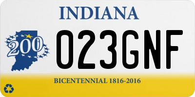 IN license plate 023GNF