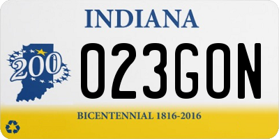 IN license plate 023GON