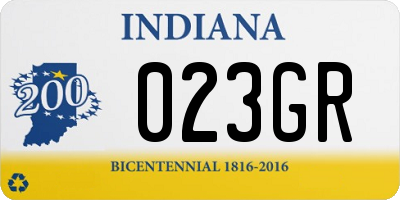 IN license plate 023GR