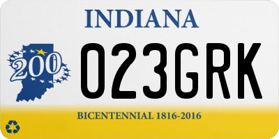 IN license plate 023GRK