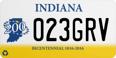 IN license plate 023GRV