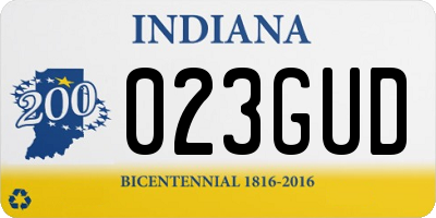 IN license plate 023GUD