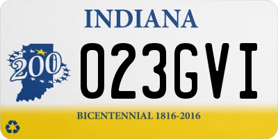 IN license plate 023GVI